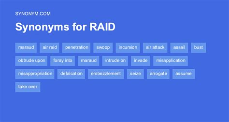 raided synonym|antonym for raid.